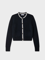 Lofty Cotton Crochet Trim Cardigan