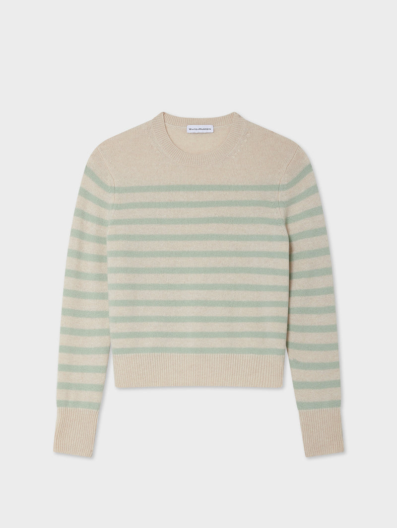 Cashmere Striped Crewneck