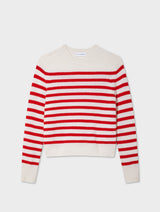 Cashmere Striped Crewneck