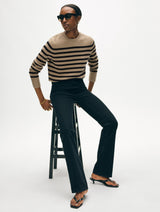 Cashmere Striped Crewneck
