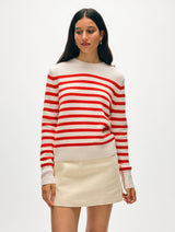 Cashmere Striped Crewneck