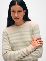 Cashmere Striped Crewneck