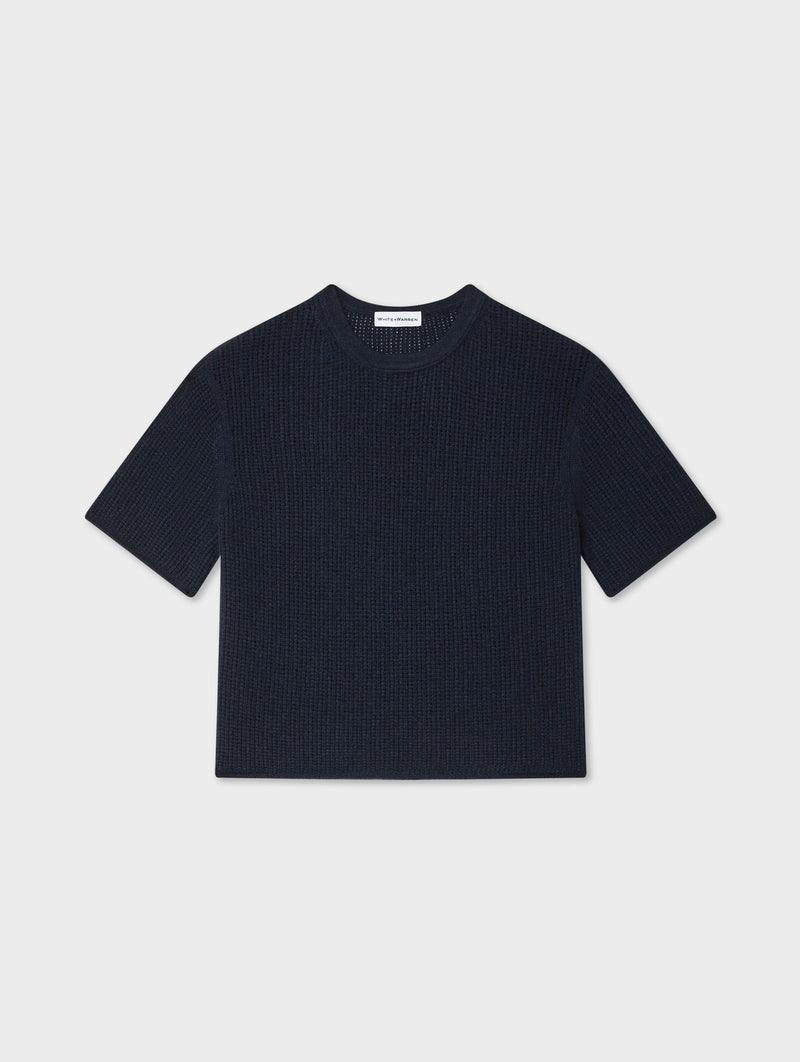 Cashmere Waffle Mesh Tee