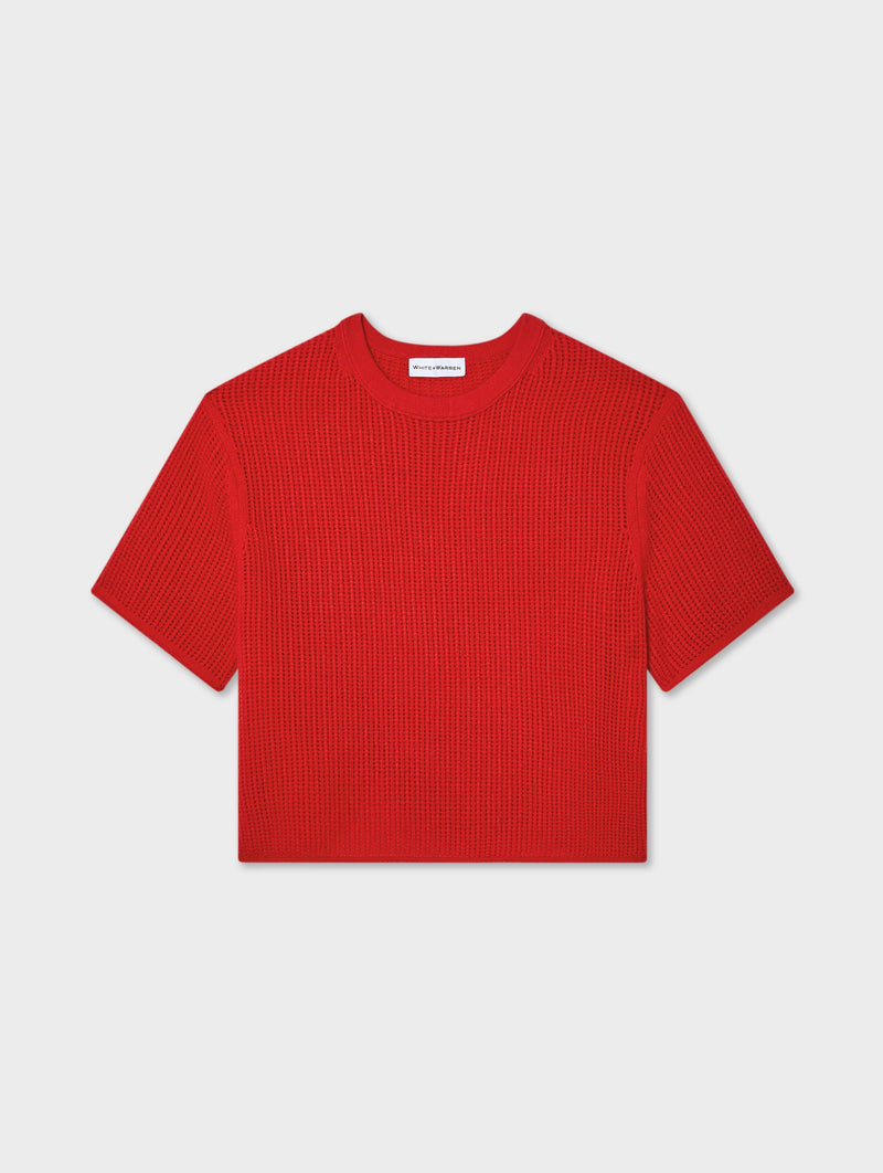 Cashmere Waffle Mesh Tee