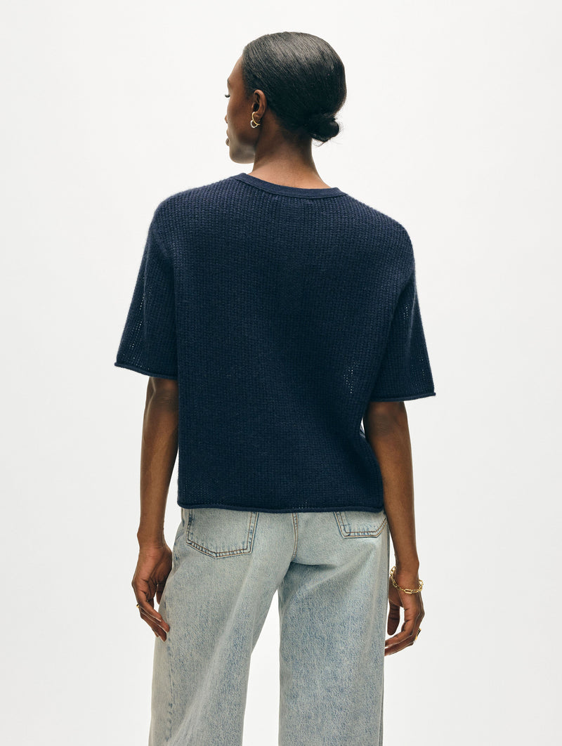 Cashmere Waffle Mesh Tee