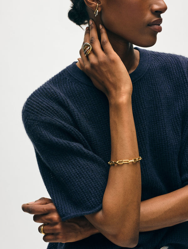 Cashmere Waffle Mesh Tee