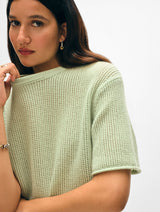 Cashmere Waffle Mesh Tee