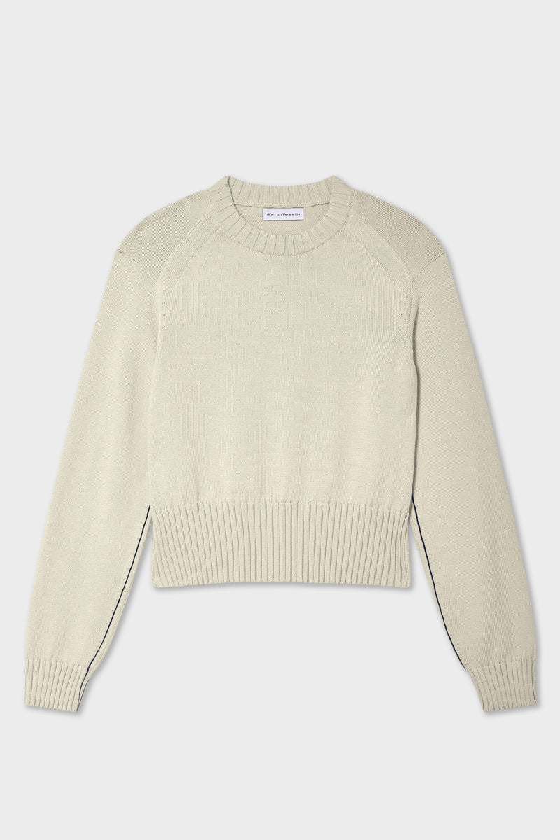 Soft Cotton Rib Trim Sweatshirt
