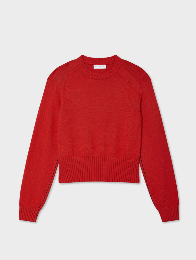 Soft Cotton Rib Trim Sweatshirt