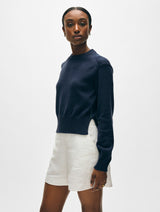 Soft Cotton Rib Trim Sweatshirt