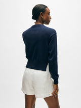 Soft Cotton Rib Trim Sweatshirt