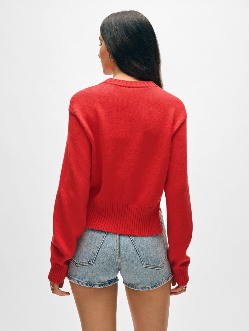 Soft Cotton Rib Trim Sweatshirt