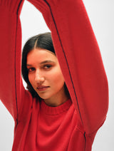 Soft Cotton Rib Trim Sweatshirt